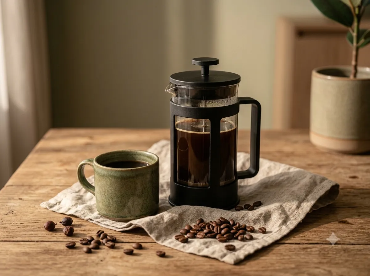Banner panduan menyeduh kopi French Press